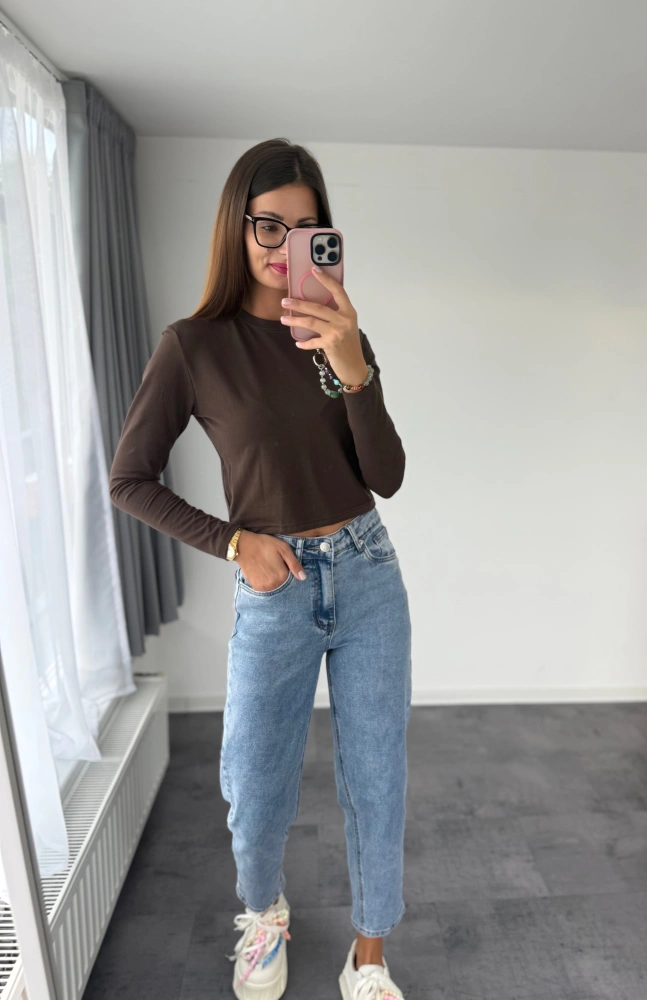 Crop top s dlouhým rukávem "ASHLEY"