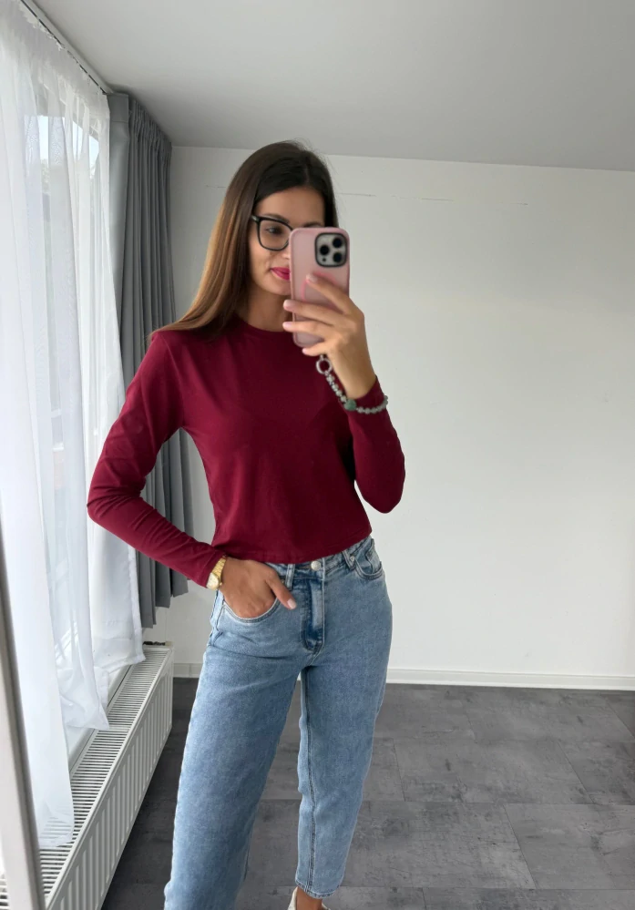 Crop top s dlouhým rukávem "ASHLEY"