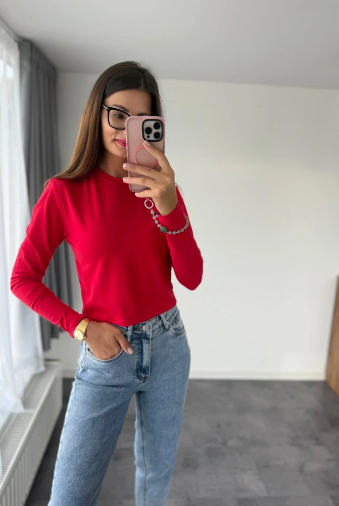 Crop top s dlouhým rukávem "ASHLEY"