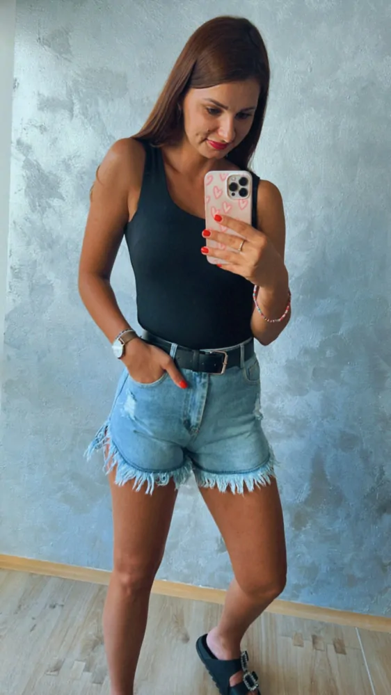 Riflové šortky "DENIM"