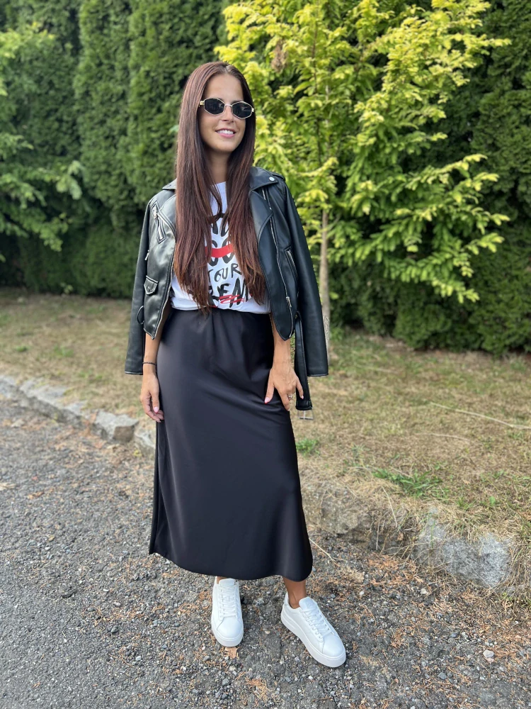 Saténová sukně “DELL”