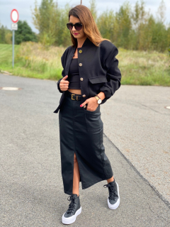 Dlouhá koženková sukně “ROYAL”