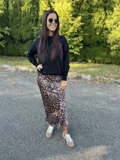 Dlouhá saténová sukně "LEO"