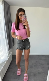 Riflové šortky "BLACK DENIM"